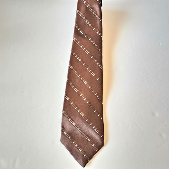 Vintage Christian Dior Brown Orange and Blue Necktie - Picture 6 of 10